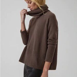 Athleta Chocolate Cowl Neck Sweater